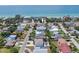 Breathtaking aerial view showcasing the home's prime location near the tranquil beach and stunning ocean views at 101 8Th St, Belleair Beach, FL 33786