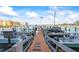 View from the dock showing boat slips available for residents with easy gulf access at 10355 Paradise Blvd # 1003, Treasure Island, FL 33706