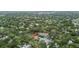 Aerial view of property with pool in a lush, green neighborhood marked by a red pin at 1139 43Rd N Ave, St Petersburg, FL 33703