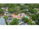 Aerial view of a home with a backyard swimming pool in a desirable neighborhood at 1139 43Rd N Ave, St Petersburg, FL 33703