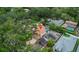 Aerial view of home with mature trees, backyard swimming pool, and attractive landscaping at 1139 43Rd N Ave, St Petersburg, FL 33703