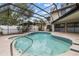 A screened-in pool with blue-green water and tropical plants at 1139 43Rd N Ave, St Petersburg, FL 33703