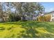 Expansive backyard featuring lush green lawn, mature trees, and a cozy house with large windows at 1238 Monterey Ne Blvd, St Petersburg, FL 33704