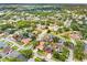 Aerial view of a lovely residential area showcasing lush green trees and well-maintained houses at 12470 93Rd St, Largo, FL 33773