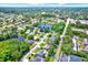 Expansive aerial view showcasing a residential area with a tranquil lake and neatly arranged streets at 15108 Springview St, Tampa, FL 33624