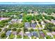 Scenic aerial view of a neighborhood with lush green trees, serene ponds, and well-maintained homes at 15108 Springview St, Tampa, FL 33624