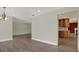 Open living space view, connecting living room with cabinets and dining area at 15108 Springview St, Tampa, FL 33624