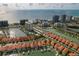 Overhead view of a waterfront community with condos, a marina, and direct ocean access at 1586 Gulf Blvd # 2502, Clearwater, FL 33767