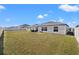 Backyard featuring lush green grass, privacy fence, and ample space for outdoor activities at 16632 Sunburst Lake St, Wimauma, FL 33598