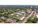 Aerial view showcases community layout, landscaping, and proximity to surrounding neighborhood at 1799 N Highland Ave # 3, Clearwater, FL 33755