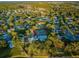 Aerial view showcases community amenities amidst a lush, green neighborhood setting at 204 Lake Charles Ct, Oldsmar, FL 34677