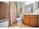 Bathroom with shower/tub combo and single vanity at 204 Lake Charles Ct, Oldsmar, FL 34677