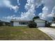 Charming single-story home featuring an attached garage, mature landscaping, and a well-maintained front yard at 2195 Academy Dr, Clearwater, FL 33764