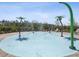 A splash pad features palm tree water features at 33716 Elm Hill Br, Wesley Chapel, FL 33545