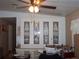 Inviting dining space with built-in cabinets for displaying china at 33821 Terrace Blvd, Wesley Chapel, FL 33543