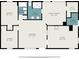 Detailed floor plan showcasing the layout of the bedrooms, bathrooms, living room, and kitchen at 3924 Kiah Dr, Wesley Chapel, FL 33543