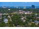 Scenic aerial view of the neighborhood, featuring beautiful greenery and a distant waterfront skyline at 4121 W San Nicholas St, Tampa, FL 33629