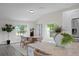 Bright dining area with a modern table and chairs, large windows, and stylish decor at 4121 W San Nicholas St, Tampa, FL 33629