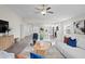 Open living area with modern furnishings, creating an inviting and connected space at 4121 W San Nicholas St, Tampa, FL 33629