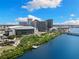 Aerial view showcasing the downtown area, waterfront, and the building's convenient access to urban amenities at 449 S 12Th St # 1201, Tampa, FL 33602