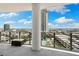 Condo balcony with open views, outdoor seating, and steel railings at 449 S 12Th St # 1201, Tampa, FL 33602