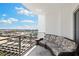Condo balcony featuring stylish seating with panoramic views of the city and waterfront at 449 S 12Th St # 1201, Tampa, FL 33602