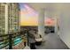 Private balcony with comfortable seating offering panoramic city and water views at 449 S 12Th St # 1201, Tampa, FL 33602