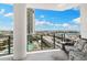 Condo balcony featuring seating with gorgeous views of water, sky and the city at 449 S 12Th St # 1201, Tampa, FL 33602