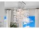 Close up of unique, modern chandelier hanging in condo at 449 S 12Th St # 1201, Tampa, FL 33602