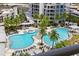 Beautiful pool area with lush landscaping and comfortable lounge seating at 449 S 12Th St # 1201, Tampa, FL 33602