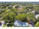 Aerial view of a single-story home with a fenced yard nestled in a lush, green neighborhood at 4531 7Th N Ave, St Petersburg, FL 33713