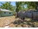 Overhead backyard view featuring mature trees, and a firepit area, framed by lush surroundings and residential tranquility at 4531 7Th N Ave, St Petersburg, FL 33713