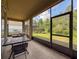 Relaxing screened patio offers privacy and views of the lush green backyard at 4916 Rolling Green Dr, Wesley Chapel, FL 33543