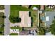 This home features a well-kept lawn and easy access to an outdoor pool/patio area at 6573 20Th N St, St Petersburg, FL 33702