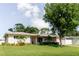 Inviting home features a well-manicured lawn, beautiful landscaping, and mature shade tree at 6573 20Th N St, St Petersburg, FL 33702