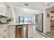Updated kitchen with stainless steel dishwasher, white cabinets and ocean views at 880 Mandalay Ave # N607, Clearwater Beach, FL 33767