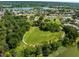 Aerial view of neighborhood and Lakeview Village Park at 1611 Cresson Ridge Ln, Brandon, FL 33510