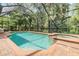 Sparkling pool with attached spa surrounded by a screened enclosure and lush landscaping at 19312 Sunset Bay Dr, Land O Lakes, FL 34638