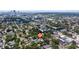 Panoramic aerial view shows neighborhood homes with lush green trees and convenient access to local amenities at 2519 1St N Ave, St Petersburg, FL 33713