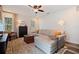 Spacious living room featuring a comfortable sofa, wood accents, and stylish decor throughout at 2519 1St N Ave, St Petersburg, FL 33713