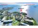 Stunning aerial view of Building 11 nestled between Caladesi Island and Honeymoon Island at 2700 Bayshore Blvd # 11308, Dunedin, FL 34698