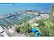 Aerial view of the marina with boats docked and plenty of parking available at 2700 Bayshore Blvd # 11308, Dunedin, FL 34698