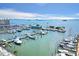Scenic harbor view featuring an abundance of boats docked at a marina at 2700 Bayshore Blvd # 11308, Dunedin, FL 34698