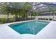 Inviting pool featuring clear blue water and a screened enclosure, ensuring privacy and comfort at 3544 Brook Crossing Dr, Brandon, FL 33511
