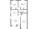 Home floor plan showing dimensions of the living room, kitchen, bedrooms, bathroom and garage at 3705 Simpson Ct, Palm Harbor, FL 34684