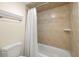 Well-kept bathroom featuring a shower-tub combo with tile surround and modern fixtures at 7300 Sun Island S Dr # 605, South Pasadena, FL 33707