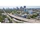 Wide aerial shot with city skyline and surrounding highway at 841 4Th N Ave # 55, St Petersburg, FL 33701