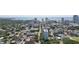 Scenic aerial view showcasing the city skyline, water views, and lush green surroundings at 841 4Th N Ave # 55, St Petersburg, FL 33701