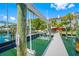 Dock and boat lift on the canal at 903 Pinellas Bayway S # 103, Tierra Verde, FL 33715