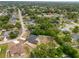 This aerial view shows houses amongst mature trees and winding roads in a quiet neighborhood at 3234 Morven Dr, Spring Hill, FL 34609